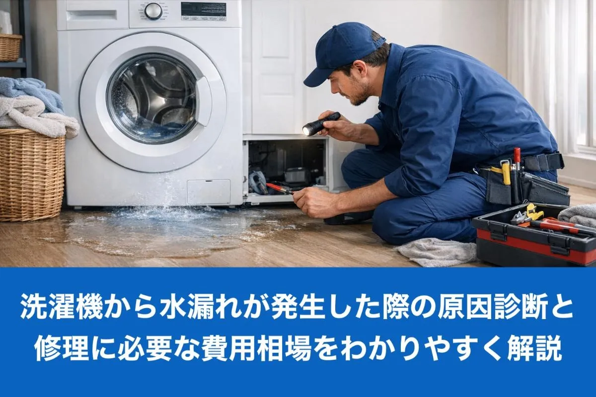 洗濯機から水漏れが発生した際の原因診断と修理に必要な費用相場をわかりやすく解説