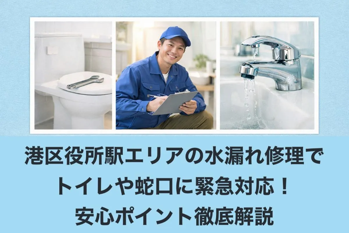 港区役所駅エリアの水漏れ修理でトイレや蛇口に緊急対応！安心ポイント徹底解説