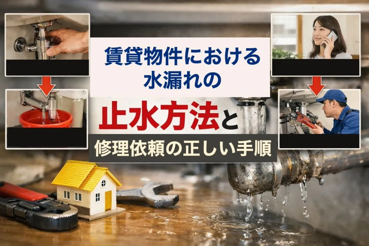 賃貸物件における水漏れの止水方法と修理依頼の正しい手順【緊急対応と費用負担も解説】