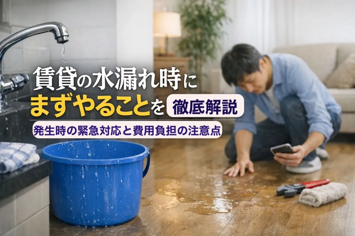 賃貸の水漏れ時にまずやることを徹底解説｜発生時の緊急対応と費用負担の注意点