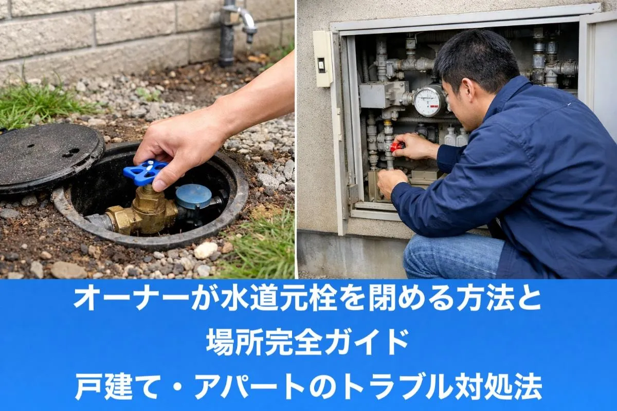 オーナーが水道元栓を閉める方法と場所完全ガイド｜戸建て・アパートのトラブル対処法