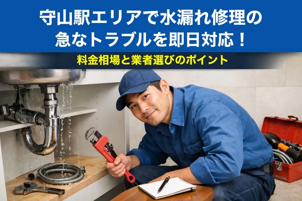 守山駅エリアで水漏れ修理の急なトラブルを即日対応！料金相場と業者選びのポイント