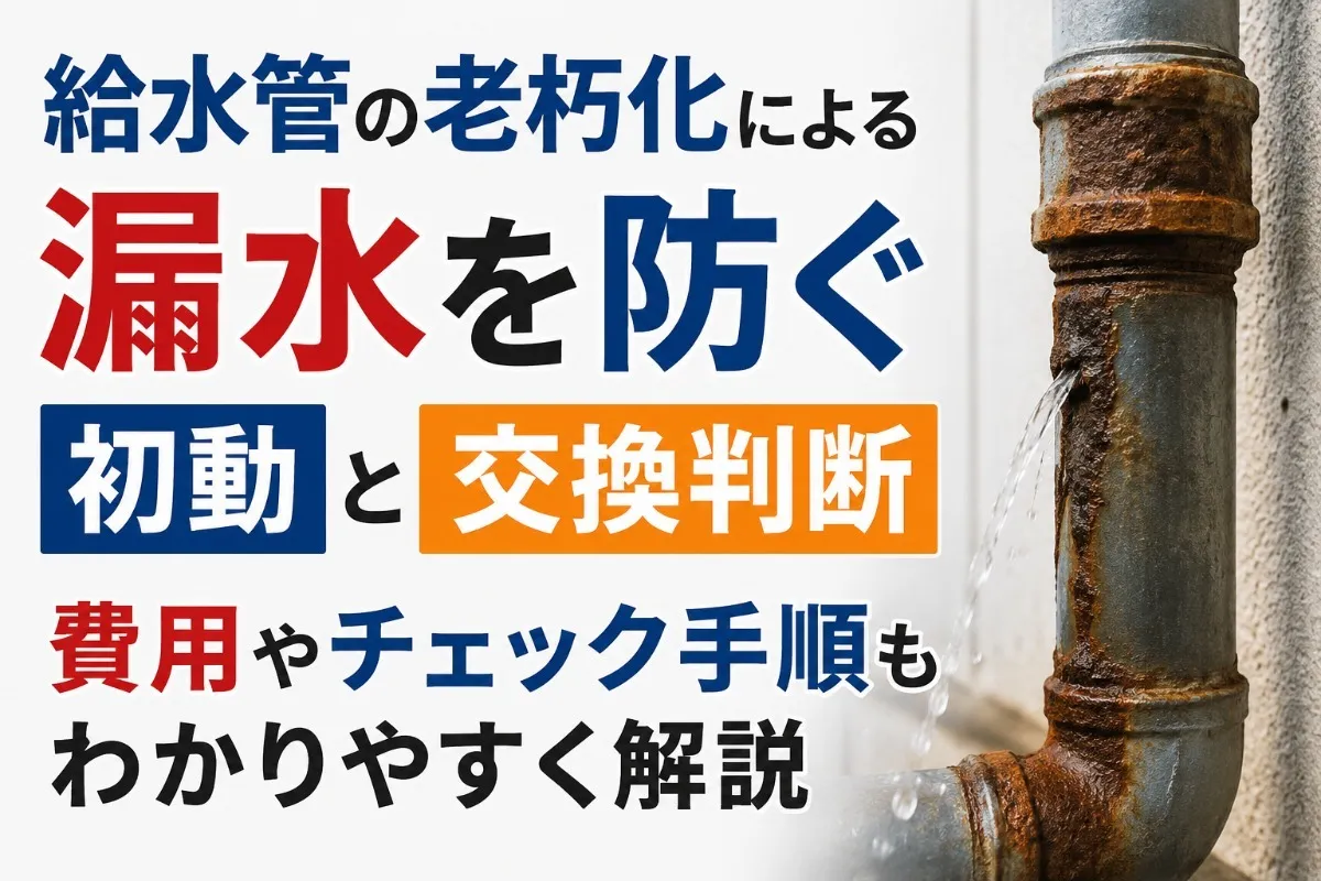 給水管の老朽化による漏水を防ぐ初動と交換判断！費用やチェック手順もわかりやすく解説